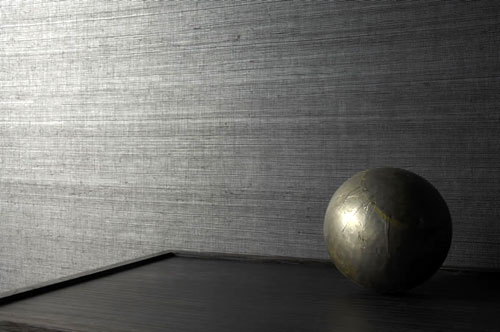 Luxus Grastapete grau mit silber Glanz im Online Shop kaufen